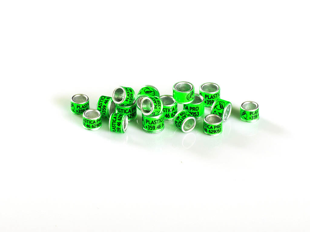 Wholesale Bulk Aluminum Base Plastic Coating Leg Bands, Blank Color Bands, Racing Bands, Hatching Bands