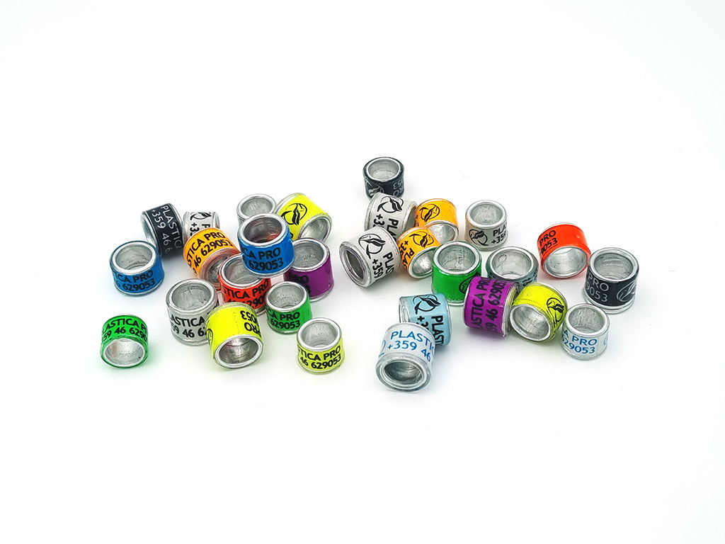 Wholesale Bulk Aluminum Base Plastic Coating Leg Bands, Blank Color Bands, Racing Bands, Hatching Bands