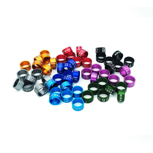Wholesale Bulk Aluminum Leg Bands, Blank Color Bands, Racing Bands, Hatching Bands - Closed Rings