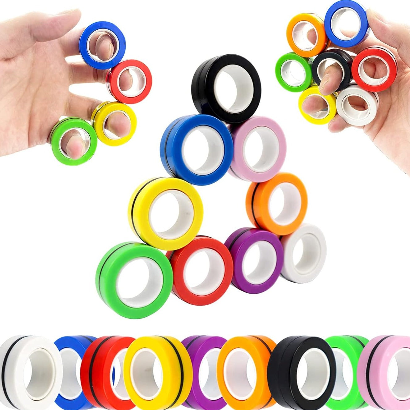 Wholesale Magnetic Fidget Rings | Bulk Fidget Magnetic Rings | Printed ...