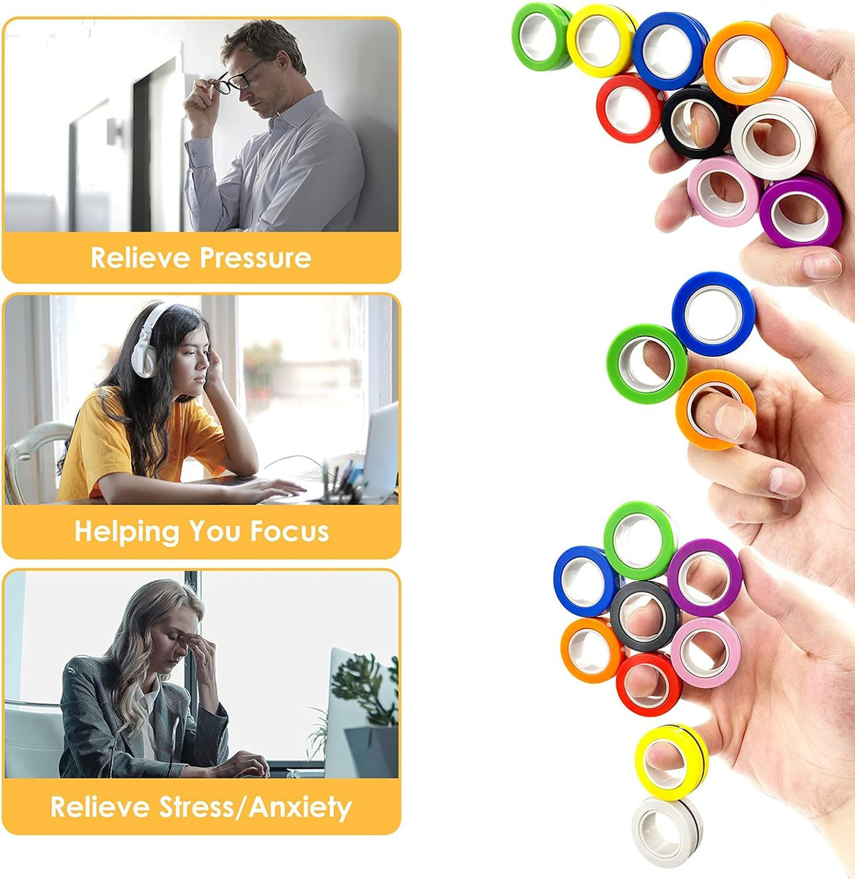 Magni Rings Fidget Wholesale Magnetic Fidget Rings | Bulk Fidget Magnetic Rings | Printed ...