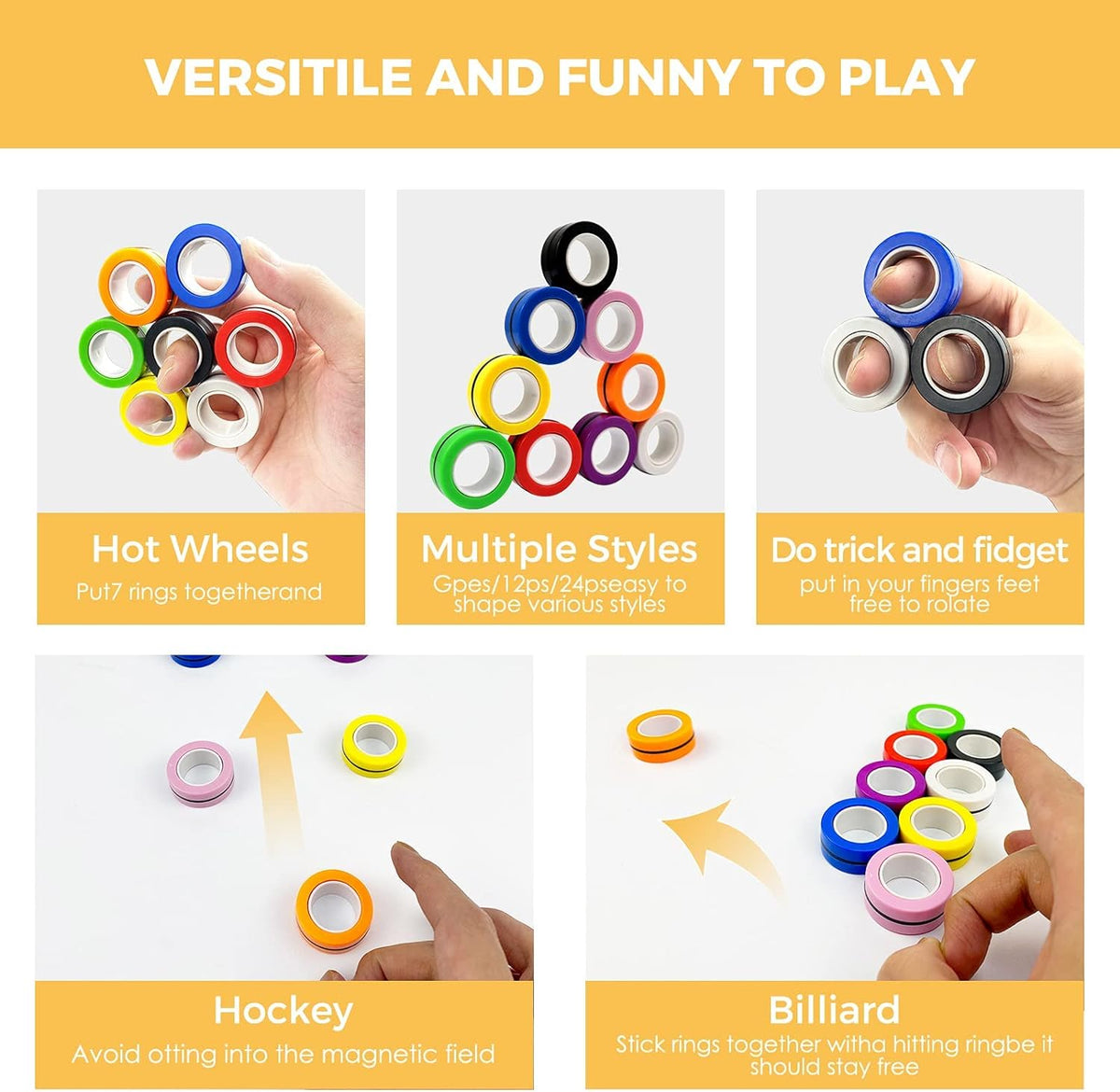Magni Rings Fidget Wholesale Magnetic Fidget Rings | Bulk Fidget Magnetic Rings | Printed ...