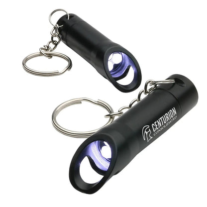 Custom Flash Light Bottle Opener Key Chain – Aluminum Flash Light Bottle Openers