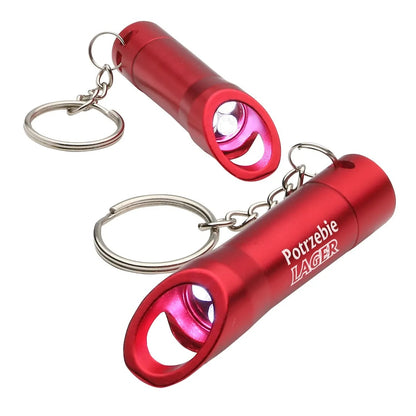 Custom Flash Light Bottle Opener Key Chain – Aluminum Flash Light Bottle Openers