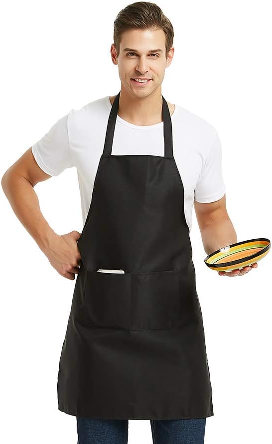 Custom Chef Aprons With 2 Front Full Body Pockets Kitchen Aprons for Men and Women