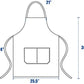 Custom Chef Aprons With 2 Front Full Body Pockets Kitchen Aprons for Men and Women