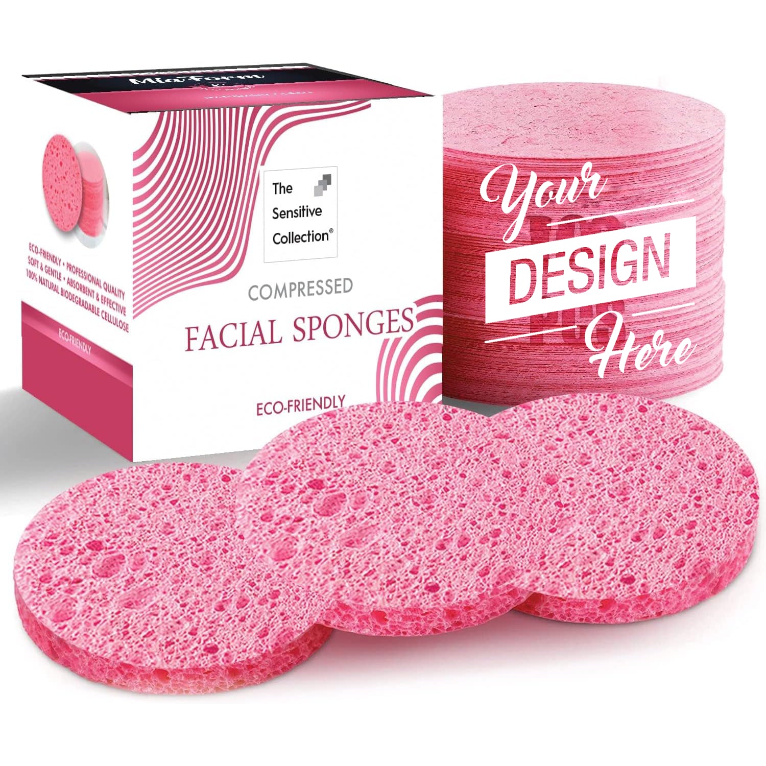 Custom Logo Facial Sponges| Wholesale Facial Cleansing | Bulk Sponges ...