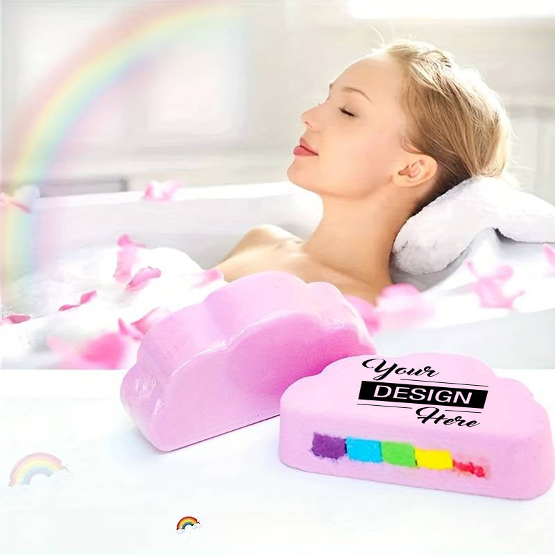Custom Logo Rainbow Cloud Bath Bombs Natural Bath Bombs, Bubble Bath Moisturizes Dry Skins
