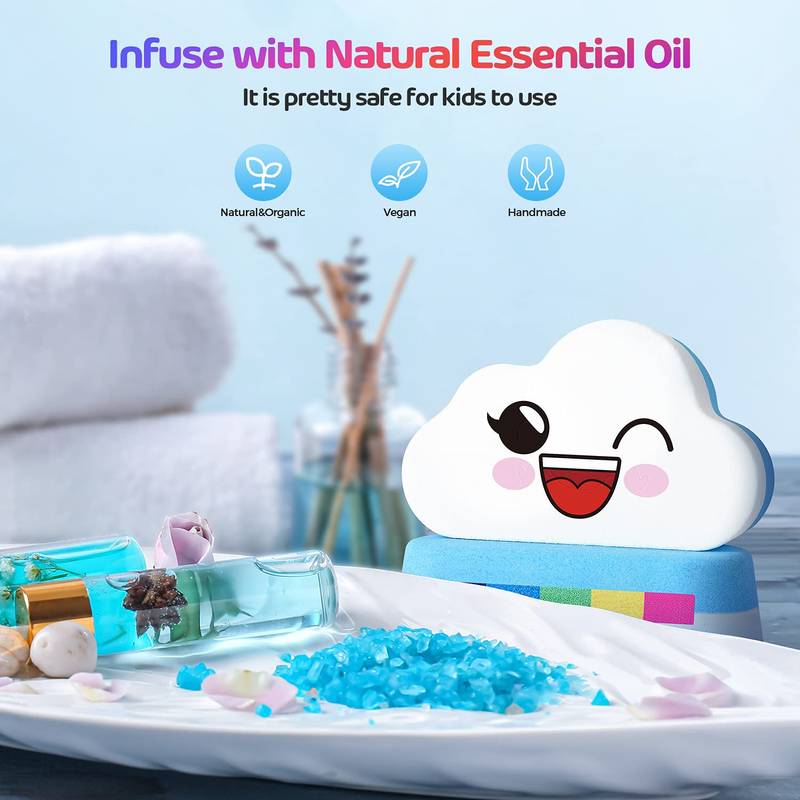 Custom Logo Rainbow Cloud Bath Bombs Natural Bath Bombs, Bubble Bath Moisturizes Dry Skins