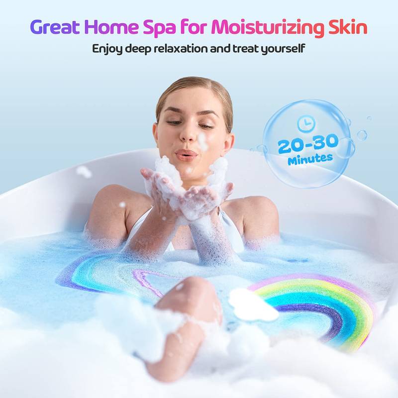 Custom Logo Rainbow Cloud Bath Bombs Natural Bath Bombs, Bubble Bath Moisturizes Dry Skins
