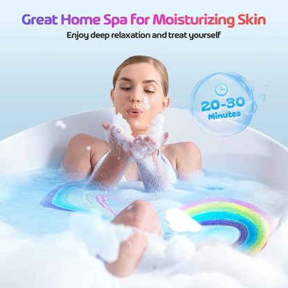 Custom Logo Rainbow Cloud Bath Bombs Natural Bath Bombs, Bubble Bath Moisturizes Dry Skins