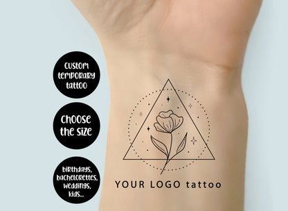 Custom Logo Temporary Tattoos, Personalized Temporary Tattoos