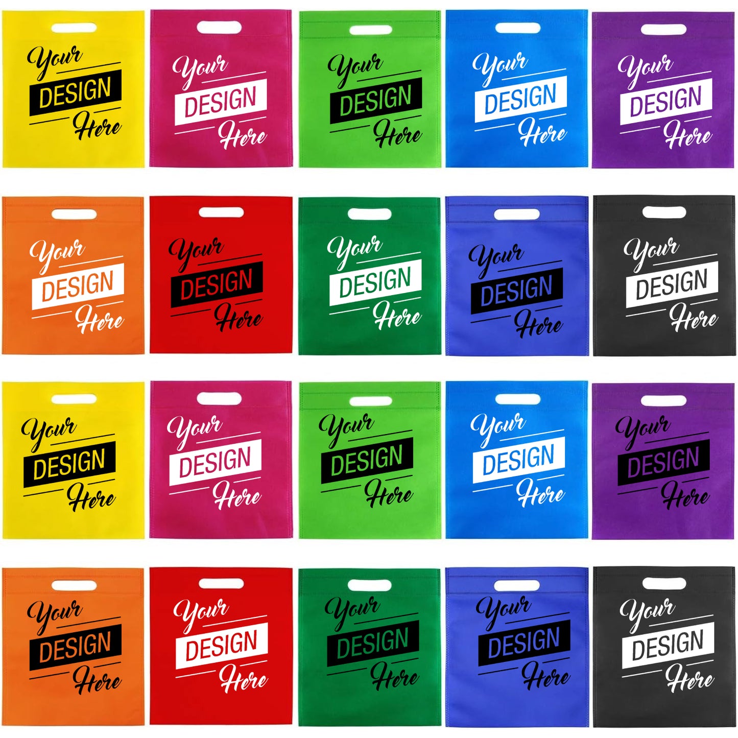 Custom Printed Reusable Gift Bags, Non-Woven Gift Bags