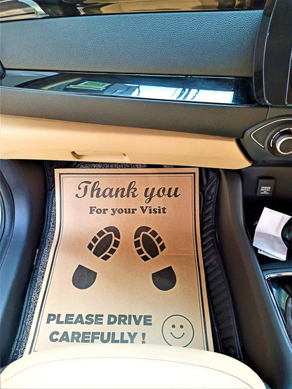 Custom Paper Car Floor Mats Promotional Full Printed Paper Auto Mats