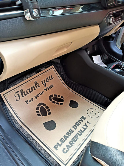 Custom Paper Car Floor Mats Promotional Full Printed Paper Auto Mats