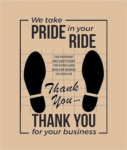 Custom Paper Car Floor Mats Promotional Full Printed Paper Auto Mats