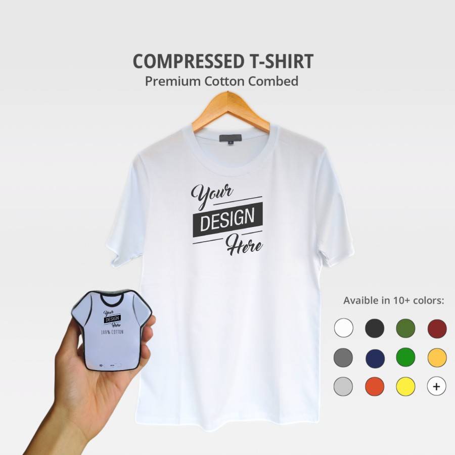 Custom Compressed T-shirts, Printed Custom Shape Pressed T-shirts