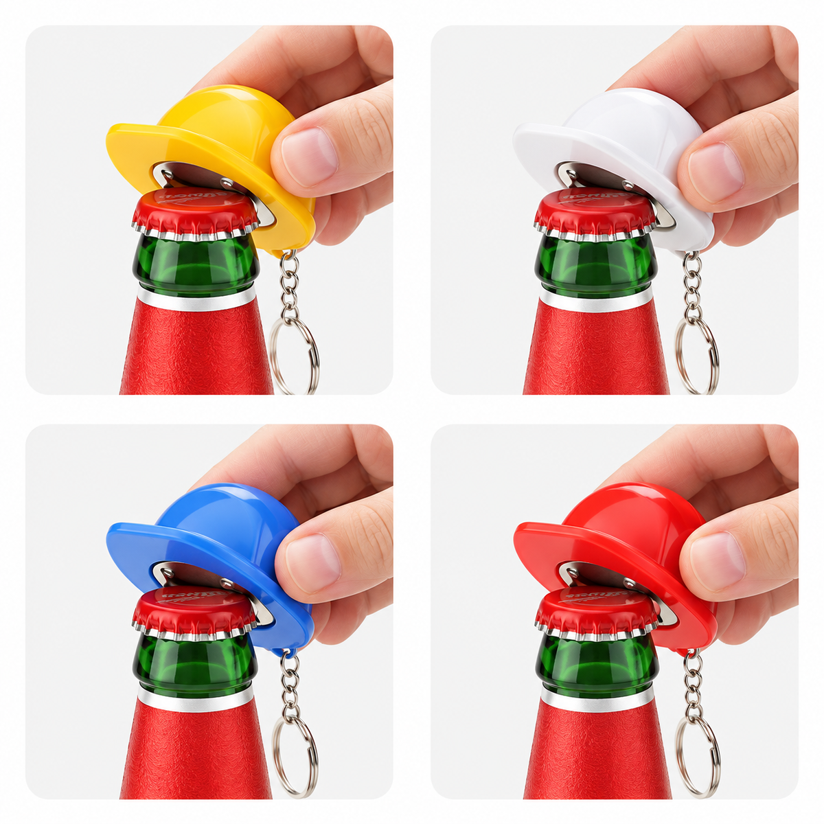 Custom Logo Baseball Cap Keychain Bottle Opener