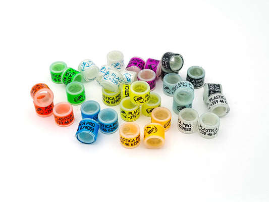 Wholesale Bulk Plastic Base Plastic Coating Leg Bands, Blank Color Bands, Racing Bands, Hatching Bands