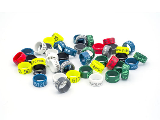Wholesale Bulk Plastic Leg Bands, Blank Color Bands, Racing Bands, Hatching Bands - Closed Rings