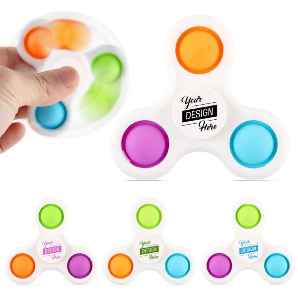 Logo Pop Fidget Spinners, Printed Pop It Fidget Spinner Classic Style With Your Logo - HOT!