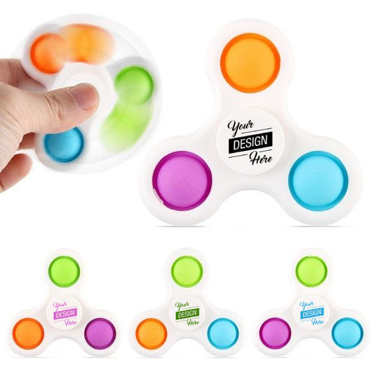 Logo Pop Fidget Spinners, Printed Pop It Fidget Spinner Classic Style With Your Logo - HOT!