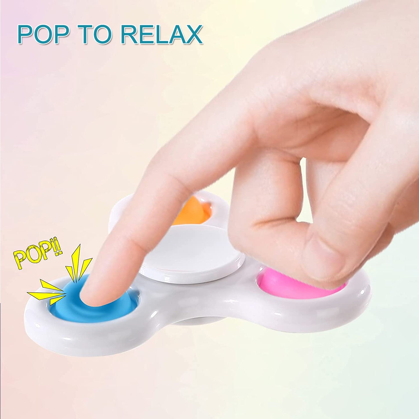 Logo Pop Fidget Spinners, Printed Pop It Fidget Spinner Classic Style With Your Logo - HOT!
