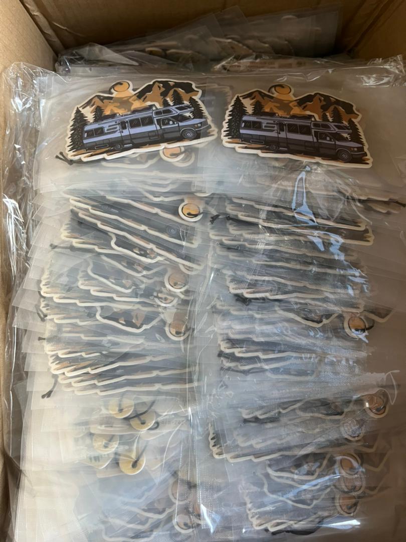 Custom Die Cut Car Air Freshener, Promotional Auto Freshener With Custom Scents And String Colors