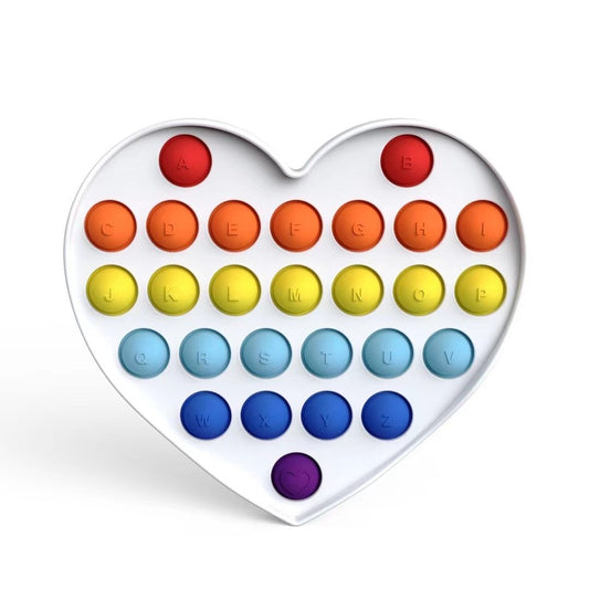 Wholesale Rainbow Heart Fidget Pop It Bubble Sensory Fidget For Kids Adults