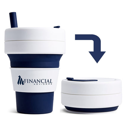 Custom Logo Collapsible Cups, Promotional Reusable Foldable Cups With Your Logo