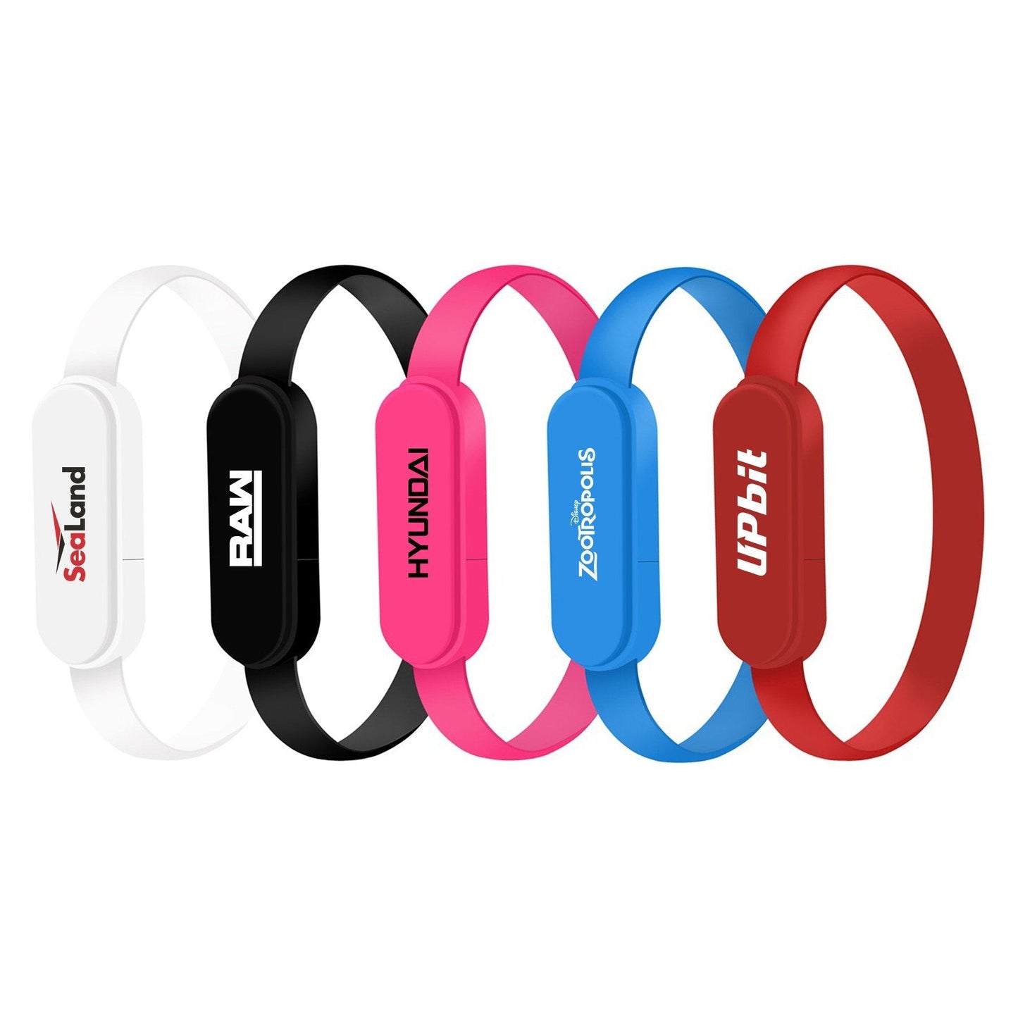 Promotional Custom Logo 2-in-1 Connector Charging Cable Bracelet