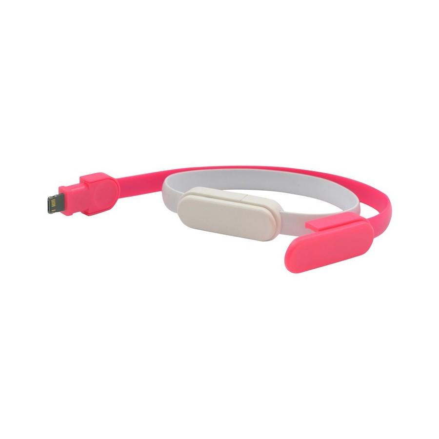Promotional Custom Logo 2-in-1 Connector Charging Cable Bracelet