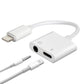 Bulk 2 in 1 Aux Headphone Jack Audio & Charge Cable Adapter