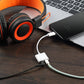 Bulk 2 in 1 Aux Headphone Jack Audio & Charge Cable Adapter