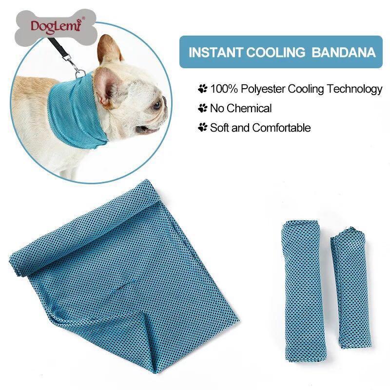 Wholesale Instant Cooling Pet Bandana-Dog Scarf Summer Cooling Towel Wrap Dog Collar for Bulldog Puppy Cats etc