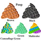 Bulk Creative Poop Apple Push Bubble Toys Fidget Toy