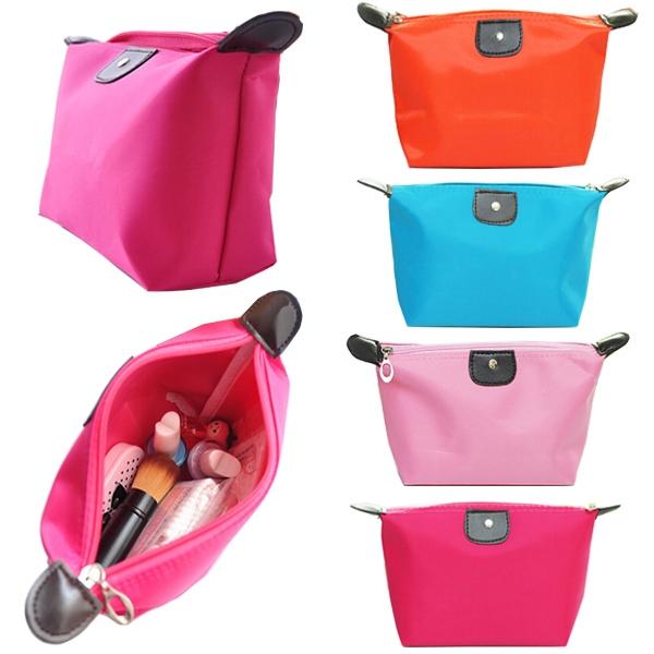 Custom Logo Promotional Nylon Waterproof Toiletry Pouch Travel Bag