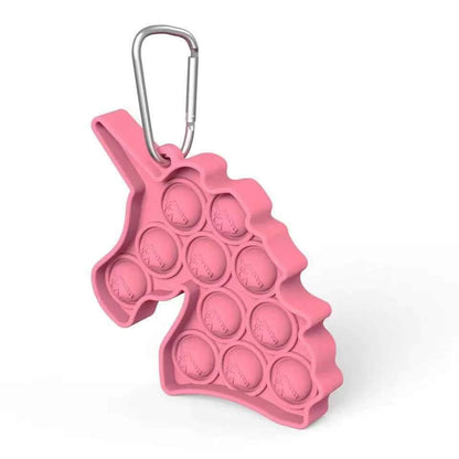 Wholesale Unicorn Key Chain Pop It Fidget Bubble Toy For Kids Adults