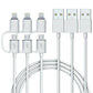 Bulk Quality 2-in-1 iPhone and Android Charging Cable, Durable USB Data Sync and Charging Cable