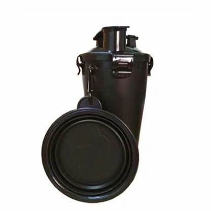 Promotional Custom Logo 2 In 1 Pet Travel Water And Food Bottle With Foldable Pet Bowl