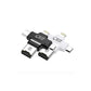 Bulk Card Readers 4 in 1 Type C, Micro USB, Micro SD,TF flash memory USB 3.0 stick, Mini Lightning connector