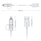 Bulk Quality 2-in-1 iPhone and Android Charging Cable, Durable USB Data Sync and Charging Cable
