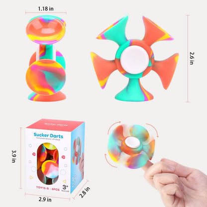 Wholesale Suction Darts With Fidget Spinner Feature, Fidget Sucker Spinner Toy Indoor Outdoor