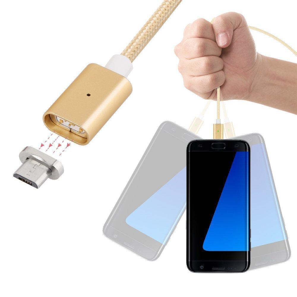 Bulk Magnetic Heads 3 in 1 Braided Fast Charging Usb Cord With Lighting, Micro USB and Type C