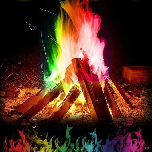 Custom Logo Magic Fire, Promotional Magical Flames Creates Colorful Flames For Wood Burning Fires!