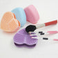 Wholesale Bulk Heart Shape Clean Makeup Brushes - Mix Colors