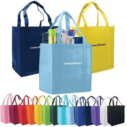Custom Non Woven Grocery Bags Promotional Non Woven Tote Bags With Handles