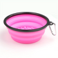 Promotional Custom Logo Collapsible Slow Feeding Pet Folding Silicone Bowl