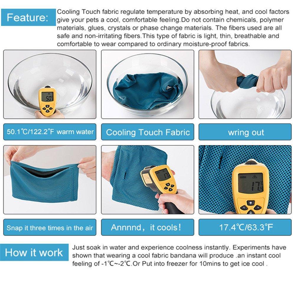 Wholesale Instant Cooling Pet Bandana-Dog Scarf Summer Cooling Towel Wrap Dog Collar for Bulldog Puppy Cats etc