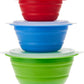 Promotional Custom Logo Collapsible Storage Bowls With Lids, Portable Food Containers
